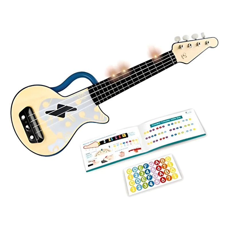 Hape Learn With Lights Electronic Ukulele Blue Hape Learn With Lights Electronic Ukulele Blue
