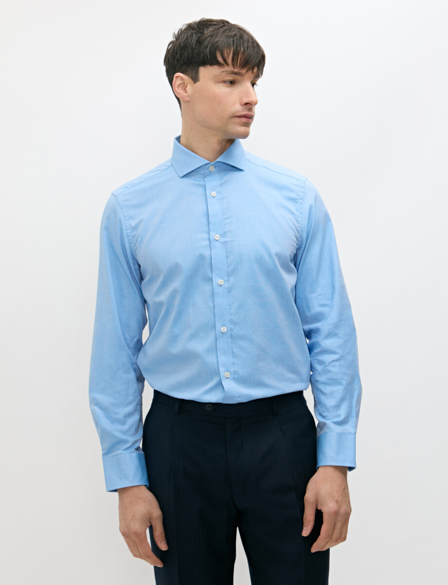 012652 CAMISA HARRINGTON SELECT Celeste Oscuro