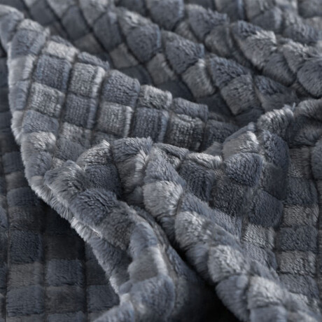 Manta Frazada Polar 2 Plazas Cuadrillé Suave para Cama Sofá Azul