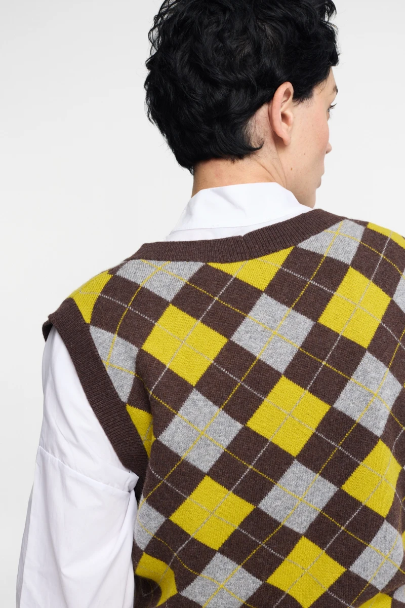 CHALECO TEJIDO Marron