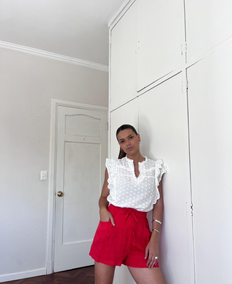Short lino rojo