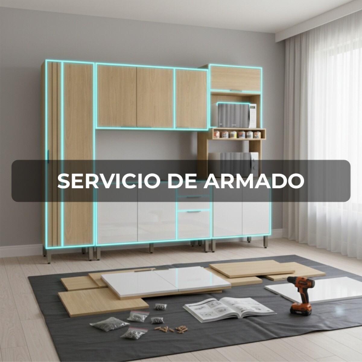 Armado de mueble ARMADO COCINA COMPACTA 4 MÓDULOS | Servicio - Armado 