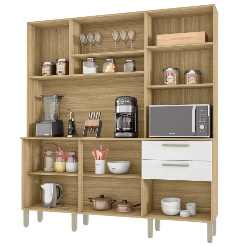Cocina Ferrara Kits Paraná Modular Freijó Soft 180cm Cocina Ferrara Kits Paraná Modular Freijó Soft 180cm
