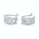 Caravanas clips 18k en oro blanco con brillantes Caravanas clips 18k en oro blanco con brillantes