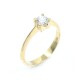 Anillo en oro 18k y brillante con engarce 4 puntas Anillo en oro 18k y brillante con engarce 4 puntas