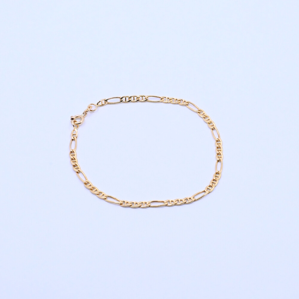 Pulsera oro 18k eslabón barco. Pulsera oro 18k eslabón barco.