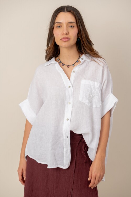 Camisa blanca lino Camisa blanca lino