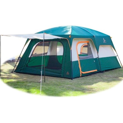 Carpa Estructural Tipo Cabaña 6-8 Personas Verde