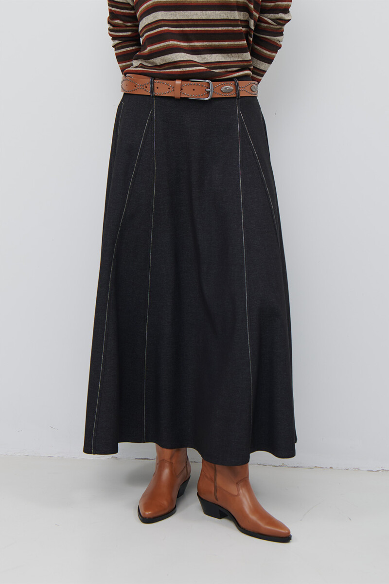 FALDA JEAN TEXTIL NEGRO