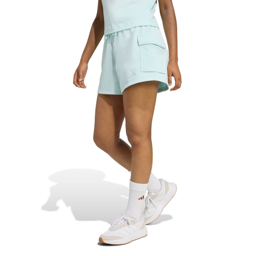 Short de Mujer Adidas Cargo Essentials Logo Verde Menta
