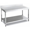 Mesa de Trabajo Inox Perpetua 90 cm. con respaldo sanitario Mesa de Trabajo Inox Perpetua 90 cm. con respaldo sanitario
