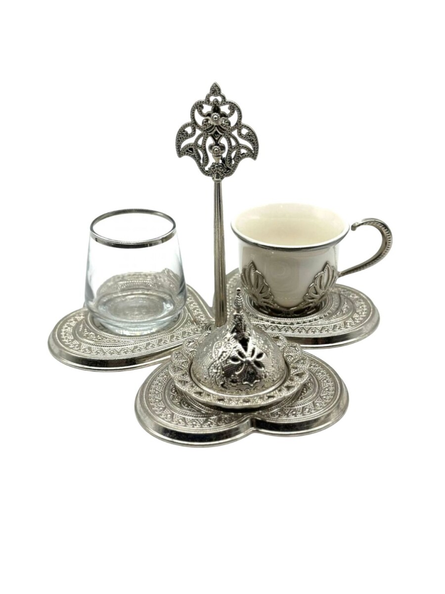 Set de café para una persona - Plateado 