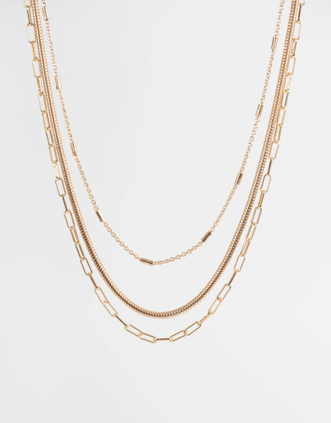 Collares Cortos De metal Collar Corto De Metal - Dorado