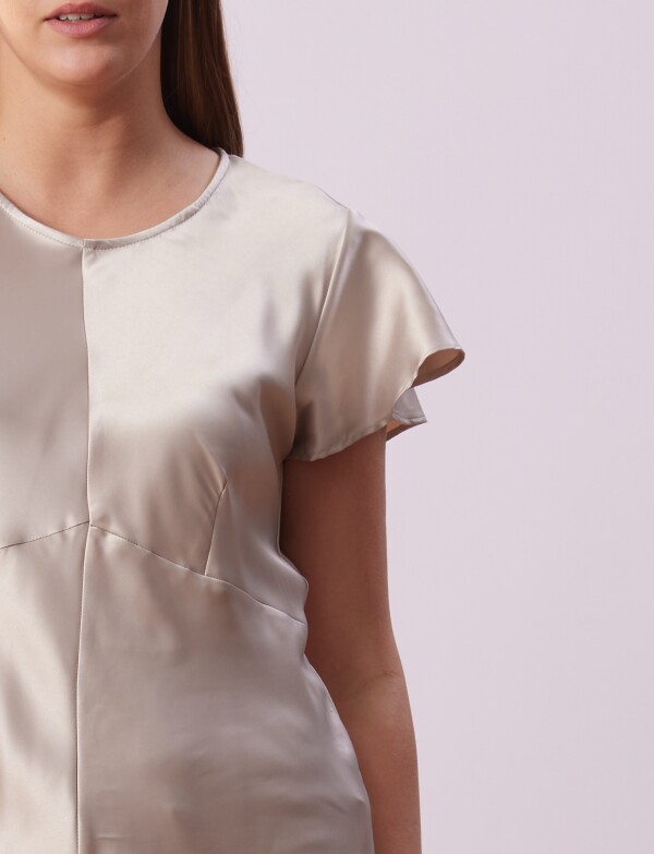Blusa Satén BEIGE