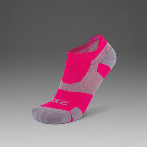 Medias Running Vectr Light Cushion No Show Compression Unisex Magenta/light Grey