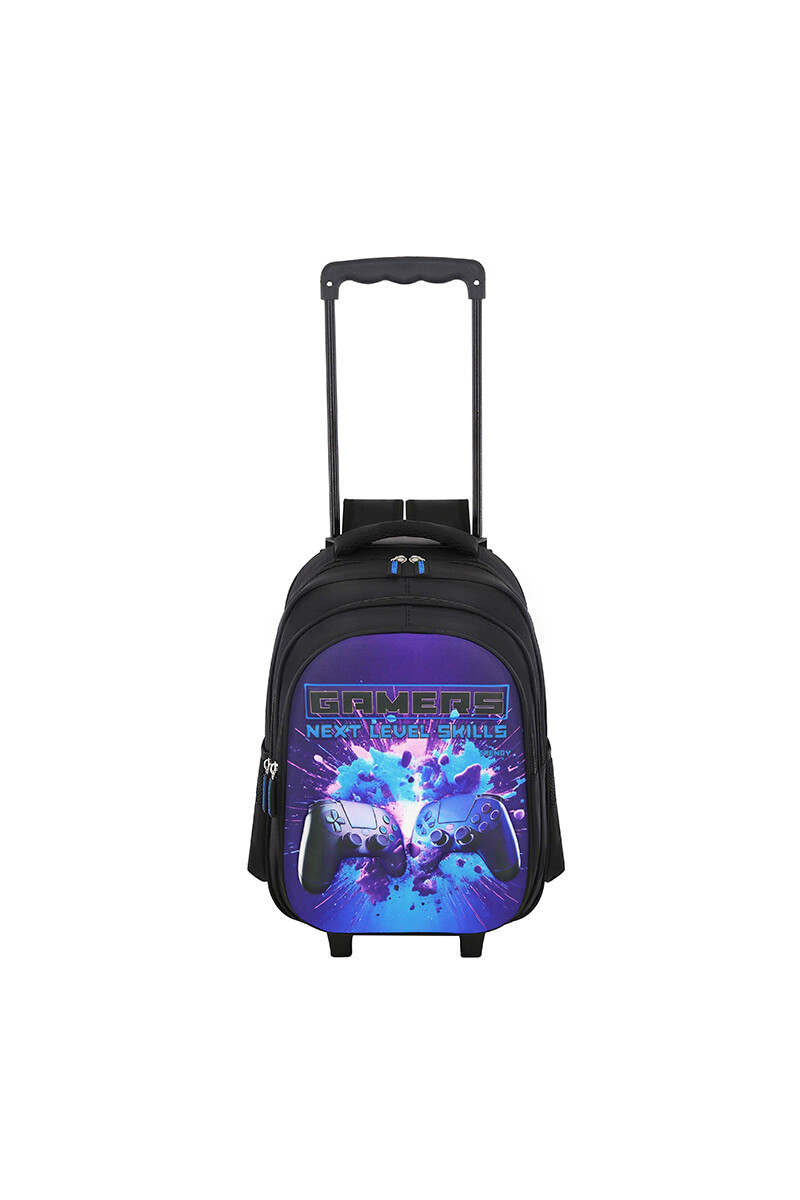 Mochila con Carrito Negro