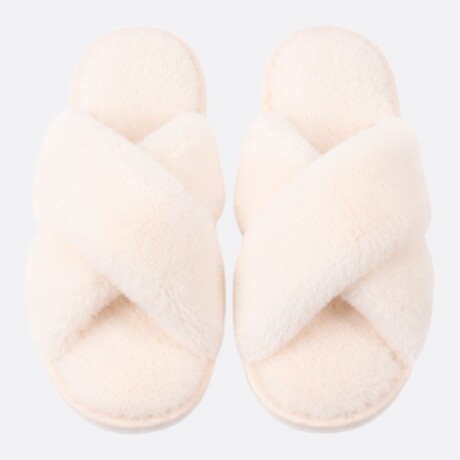 Pantufla Cruzada Varios Colores Blanco
