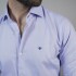 CAMISA LUXURY Celeste Oscuro espigado