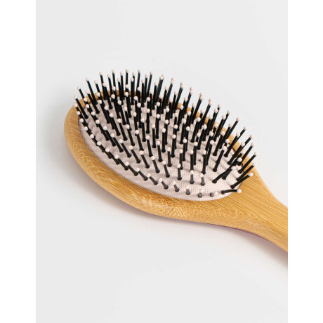 Cepillo Redondo De Bamboo Con Estampa Sweet Season Efecto Marmolado Combinacion Bicolor