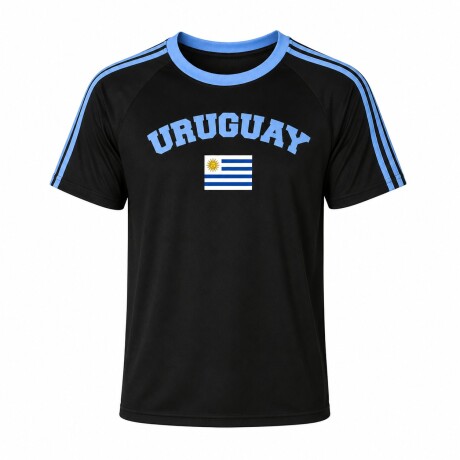 CAMISETA BANDERA UY NEGRO CE-BANUY-02 TALLE L NEGRO