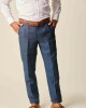 Pantalón Lino Corte Clásico Azul