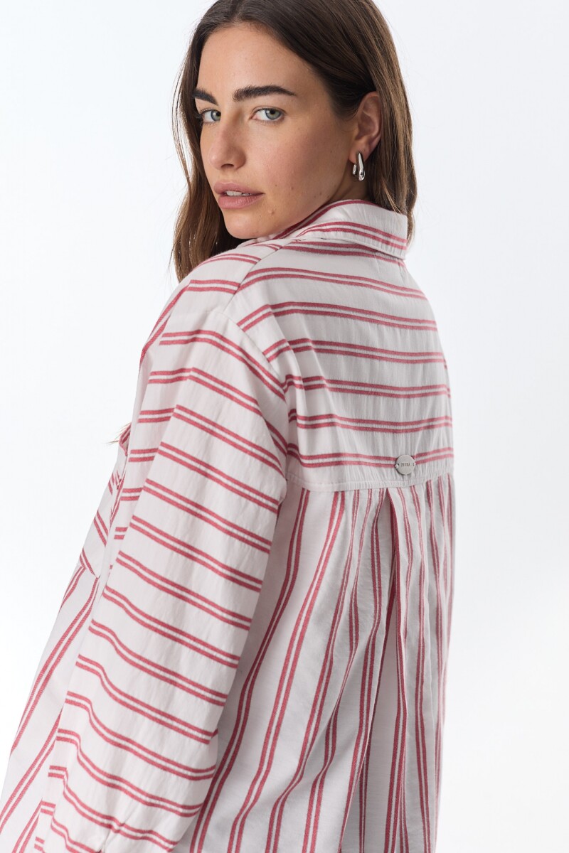 Camisa Dalia Rayas Rojo/Blanco