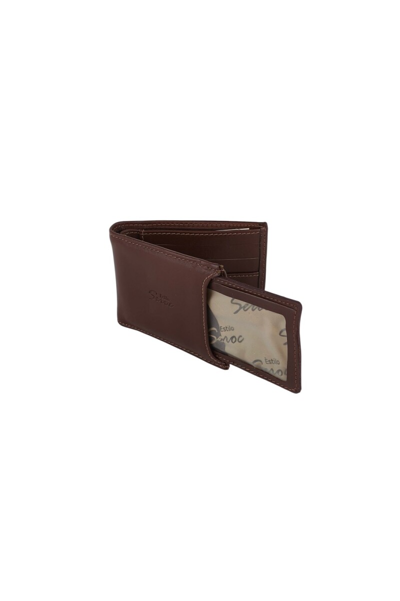 Billetera con tarjetero extraible Marron