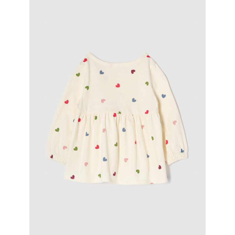 BF LS TUNIC MULTI HEART MILK