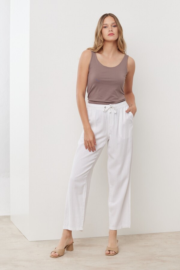 Pantalon Lino BLANCO