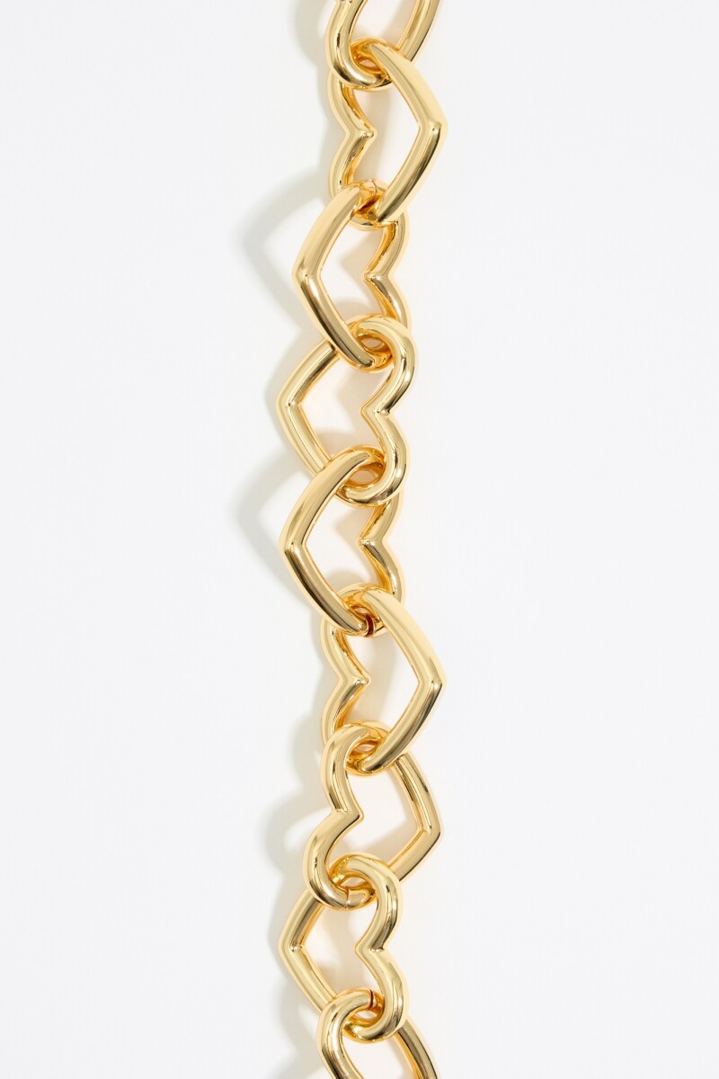 COLLAR CADENA CORAZONES Oro