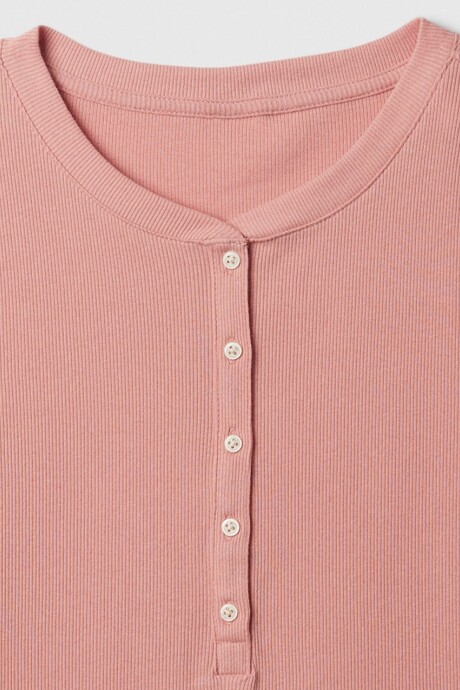 Remera Manga Corta Con Botones Mujer Pink Rosette 16-1518