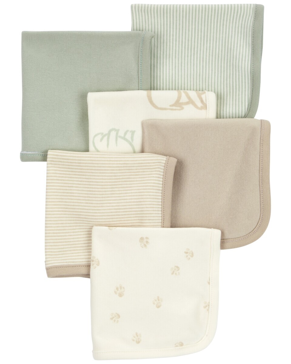 SET BABITAS X6 TOWEL TERRY CARTERS - verde beige 