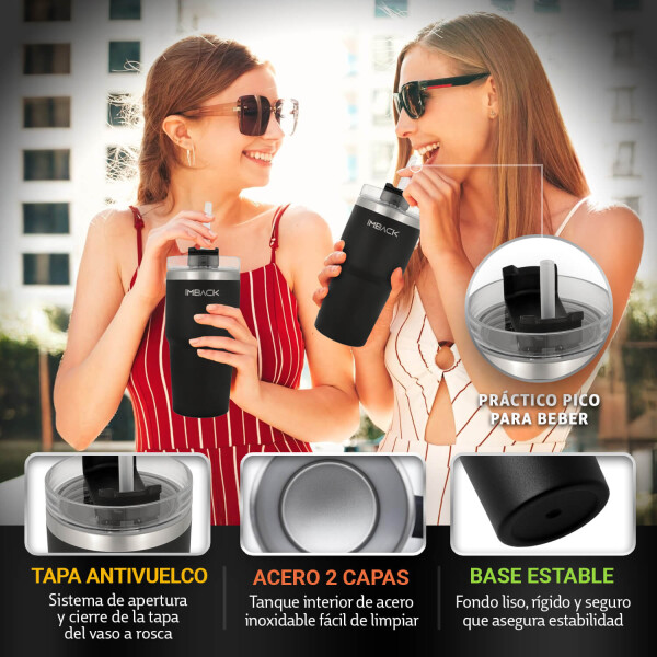 Vaso Termico Doble Capa 592ml Con Tapa Acero Inoxidable Vaso Termico Doble Capa 592ml Con Tapa Acero Inoxidable