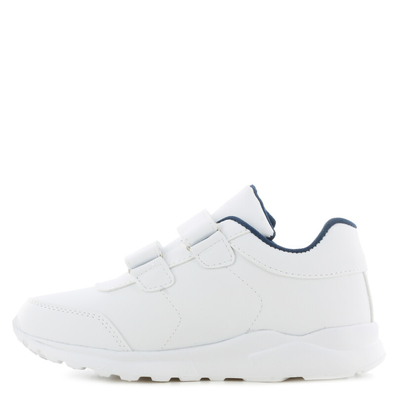 Championes de Niños Boomerang WOODY con velcros Blanco - Azul Marino