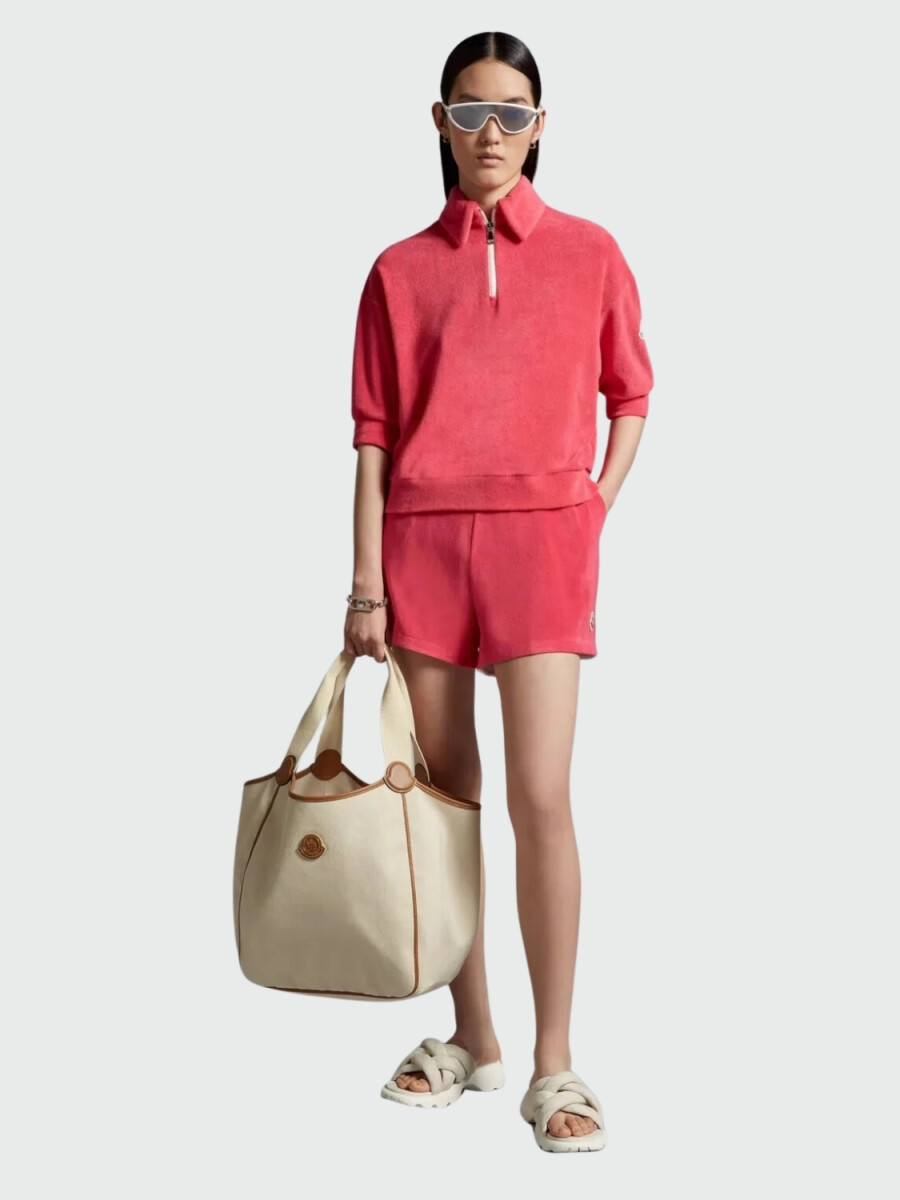 Moncler -Cartera lona con sobre extraíble, Nelani - Beige 