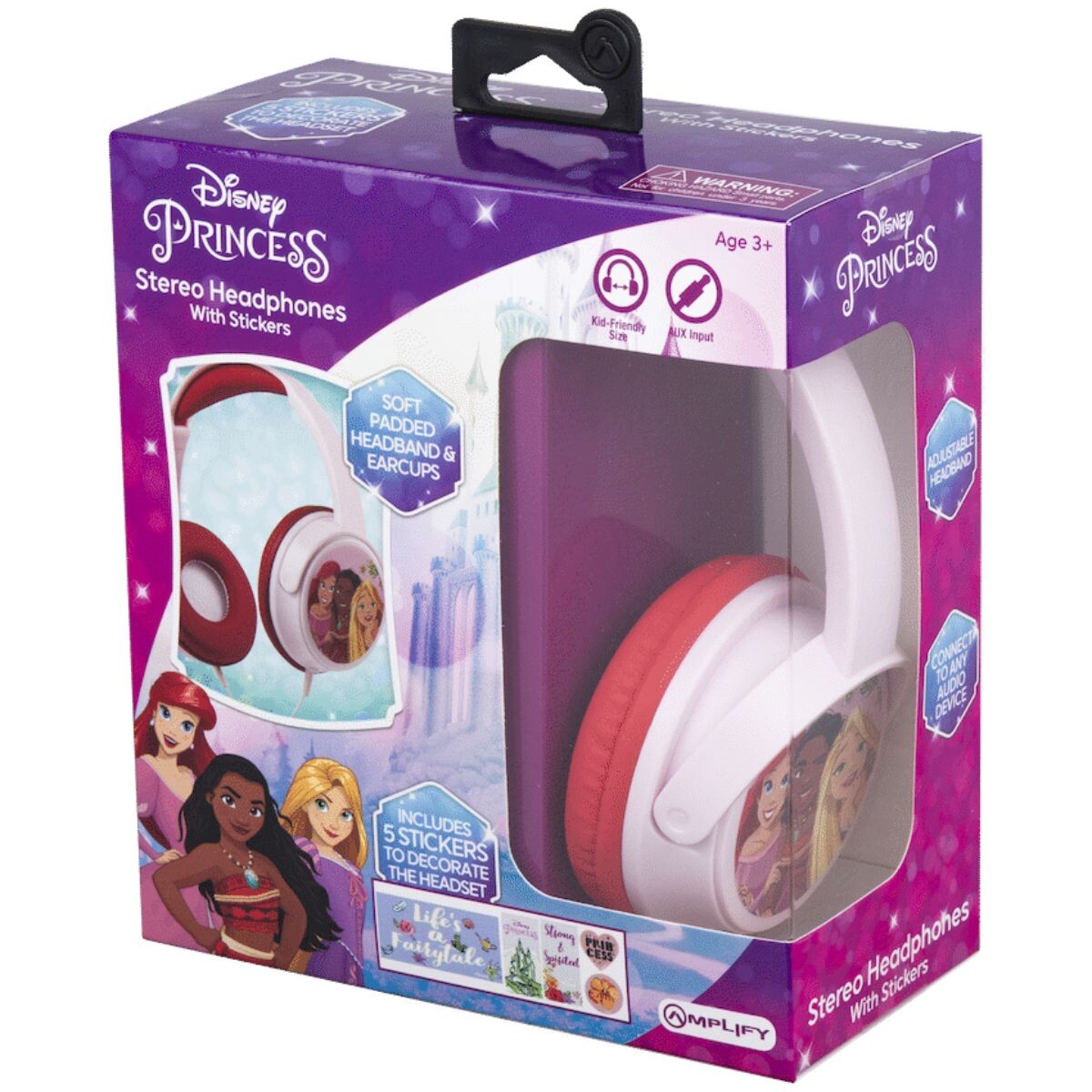 PRINCESAS AURICULAR HEADSET AUX CON STICKERS 
