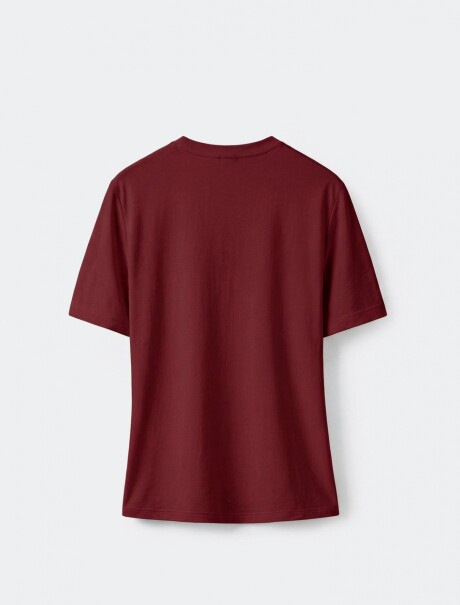 CAMISETA DE MANGA CORTA CON ESTAMPADO BORDEAUX