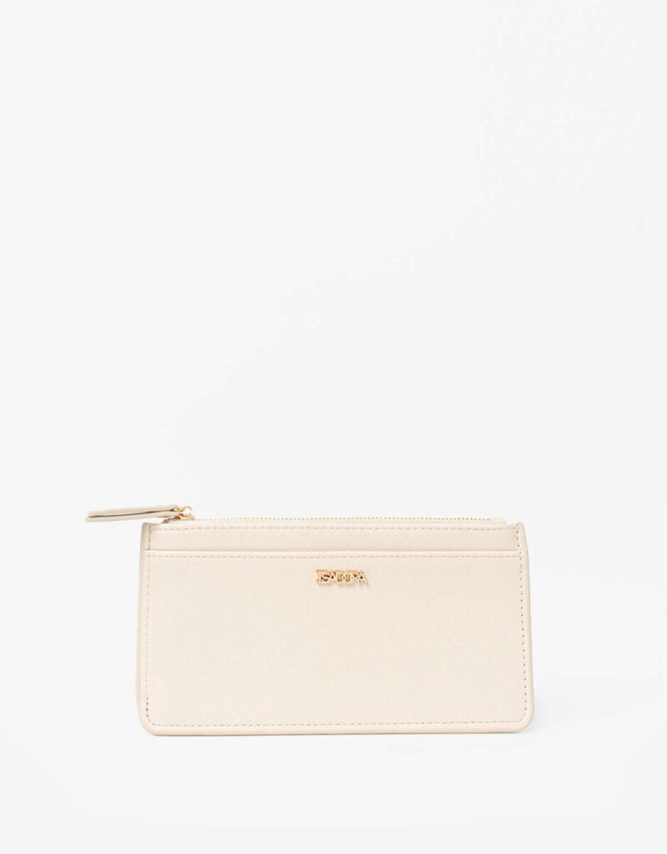 Billetera Formato Fichero - Blanco Crudo 