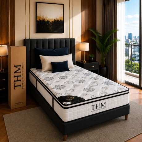 Sommier Smartbox HAMPTONS 1 plaza 90x190 Bronze NEGRO
