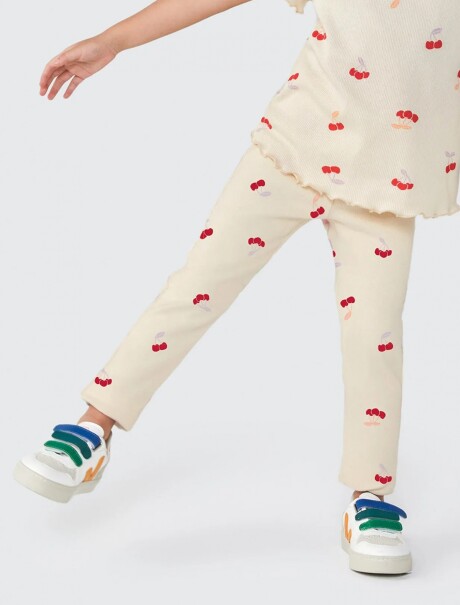 CALZA CON ESTAMPADO BEIGE