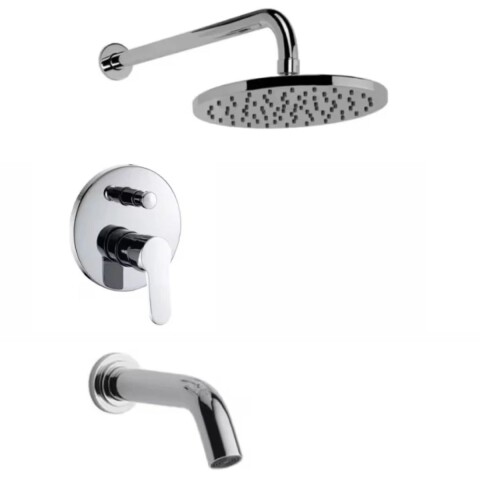 Grifería de ducha Monocomando de embutir con transferencia Cromo Grifería De Ducha Monocomando De Embutir Con Transferencia Cromo