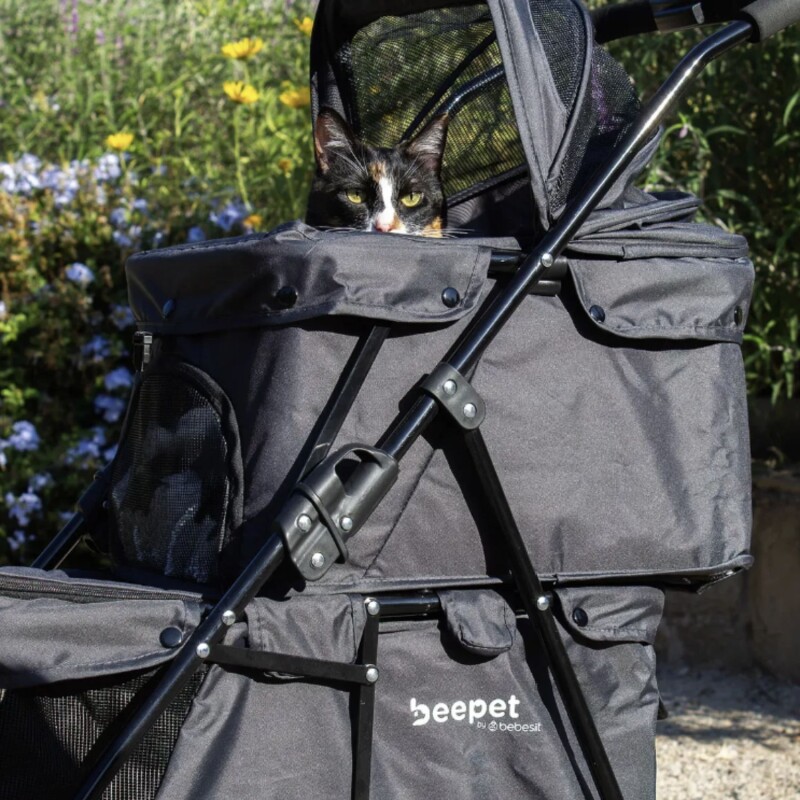 Coche Para Mascotas Beepet Duopet Doble Gris Coche Para Mascotas Beepet Duopet Doble Gris