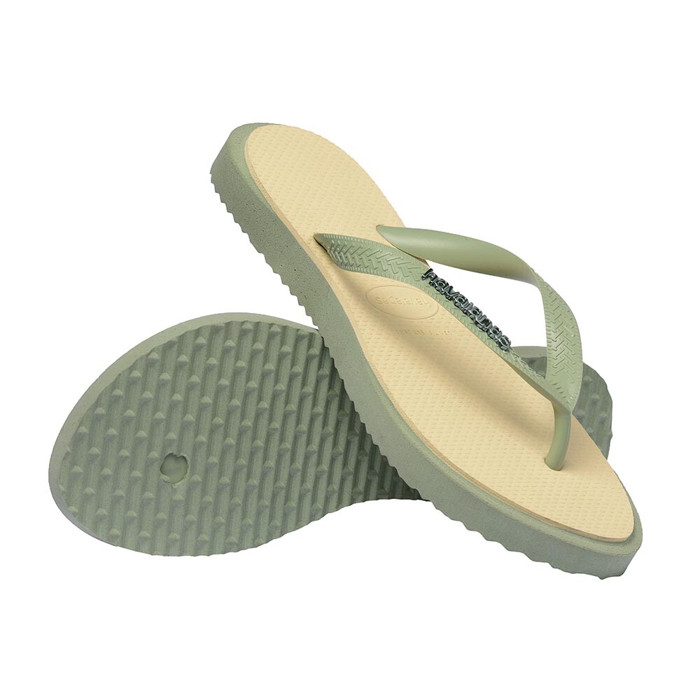 Sandalias Havaianas Top Point Fusion Mujer Smoke Green/Buttercream