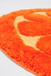 Alfombra flor circular naranja