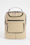 Mochila porta laptop cierres beige