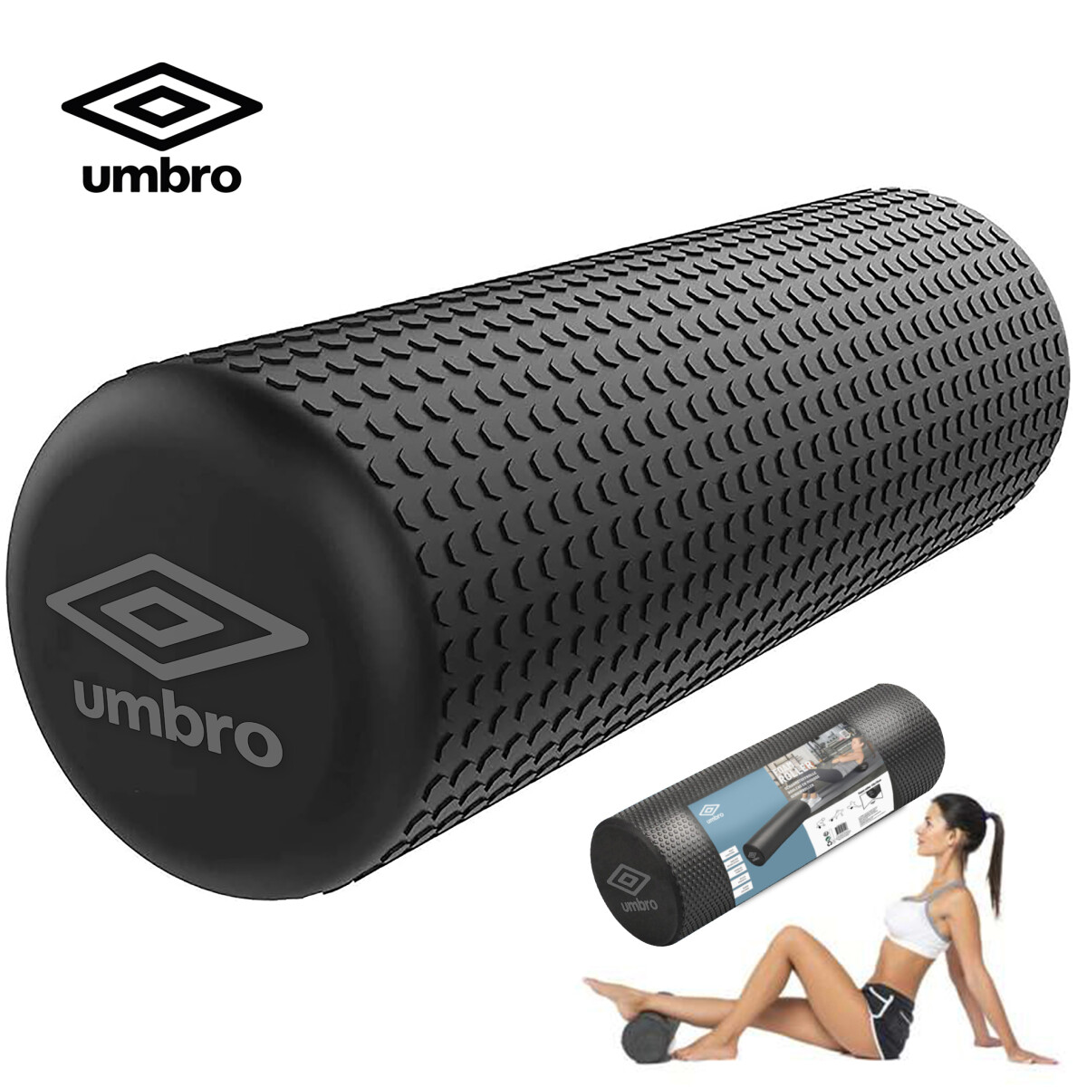 Rolo Umbro Foam Roller 45x15 - Negro 