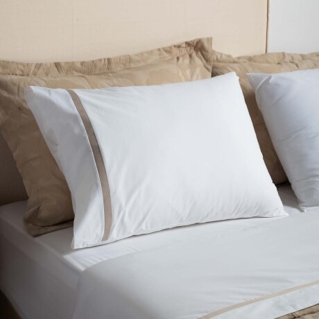 JGO SÁBANAS SUPER KING ALGODON NATURAL-BEIGE BAND 200H BEIGE