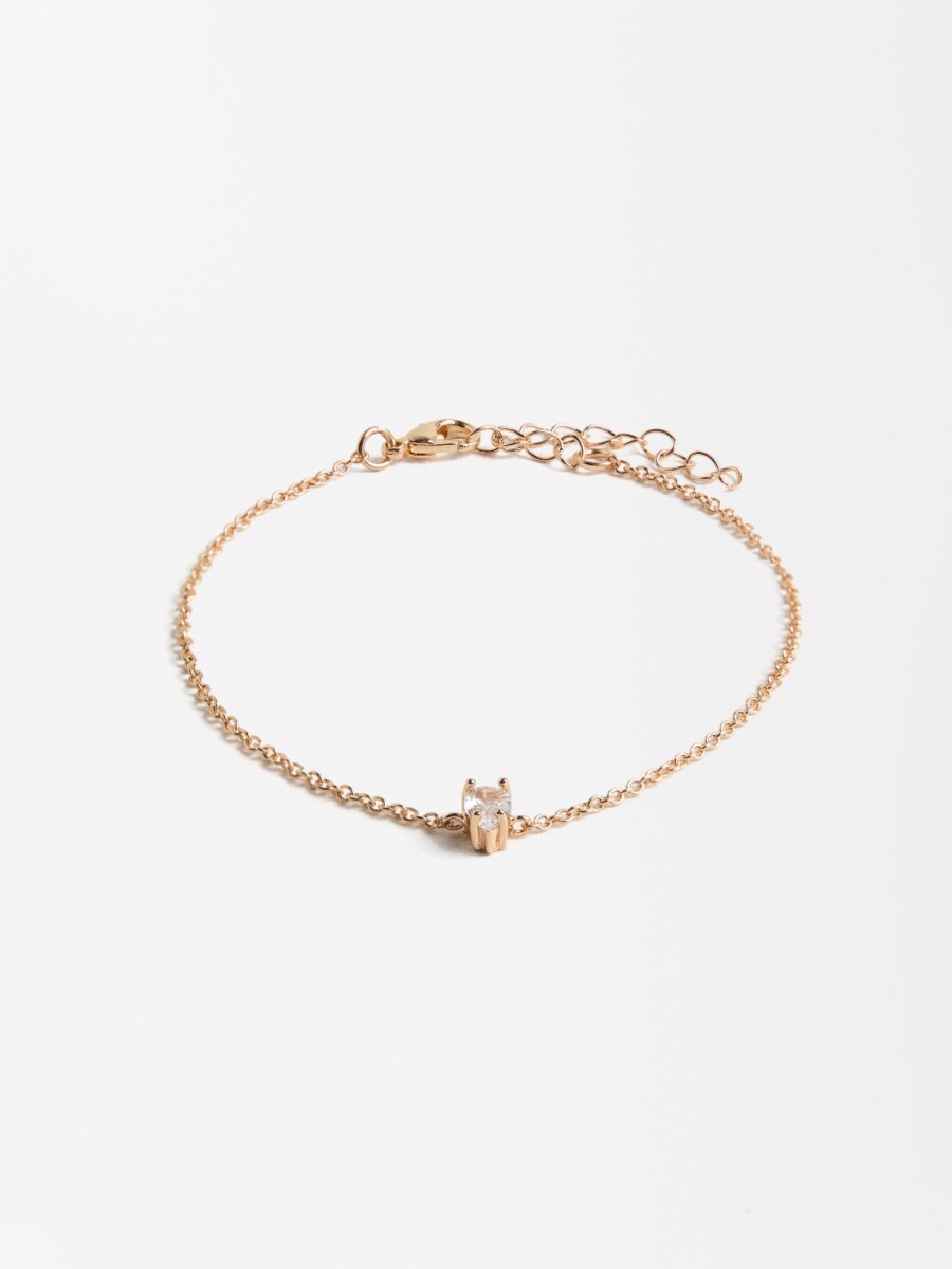 Pulsera Con Circonitas dorado