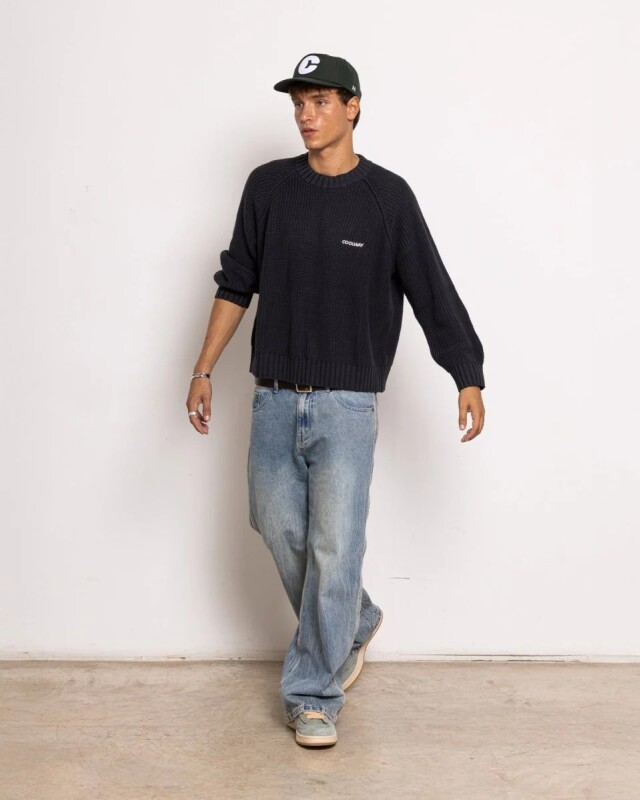 Coolway Buzo Tejido Black Knit Sweater Coolway Buzo Tejido Black Knit Sweater