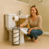 Soporte Papel Higienico De Pie Negro Mate Porta Rollo Baño PRP002 Soporte Papel Higienico De Pie Negro Mate Porta Rollo Baño PRP002